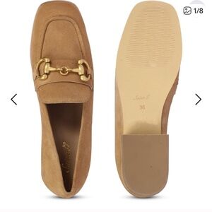 Saint G Suede Tan and gold loafer